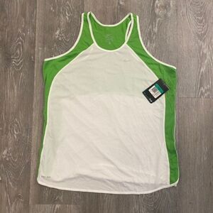 Nike NWT White Green Tank Womens XL Bin‎ N-31